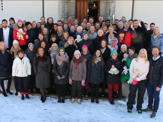 Participants of Wisemen’s Day 2016 gathered outside the Skaugum Estate. Photo: Christian Lagaard, The Royal Court